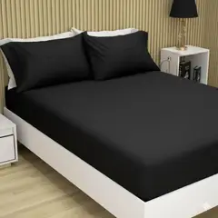 MY HOME STORE - Semijuego Sábana Black Beauty – Negro Queen