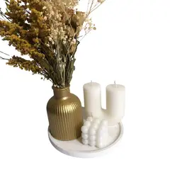 undefined - Centro de Mesa Decorativo Navideño Dorado Kalio 5 Adornos