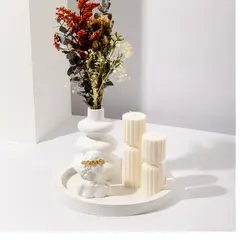 undefined - Centro de Mesa Jarrón Penelope Con Base Mas Adornos y Flores6piezas