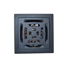 HICASA - Rejilla de Suelo 201 Cuadrado 10*10cm Negro