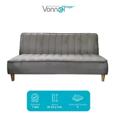 undefined - Sofácama Clásico Marca Vonnel (120x180 cm ) Plata