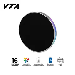 VTA PLUS - Parlante Recargable 16W Rms Bt Fm Luces Led Zither