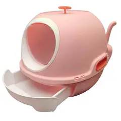 PET CENTER - Sanitario Gato Redondo 54x46x44 cm Med Rosa