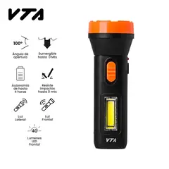 VTA PLUS - Linterna de Bolsillo Recargable Alcance 60 Metros
