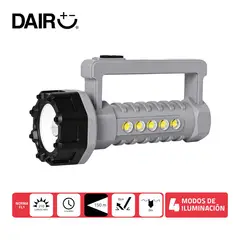 DAIRU - Linterna Recargable Alcanc 150m 4modos Iluminacion