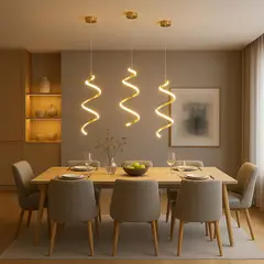 LIENXO - Lampara Colgante LED Colgante Wavy Luz Calida Producto Certificado