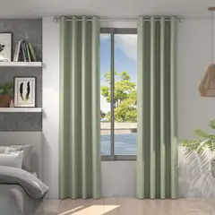 REGGIA - Set de 2 Cortinas Traslucida Brugge 150x220 cm Pistacho