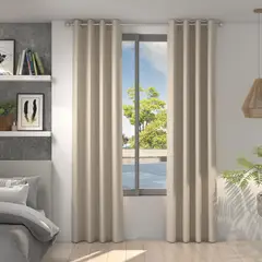 REGGIA - Set de 2 Cortinas Traslucida Brugge 150x220 cm Pistacho