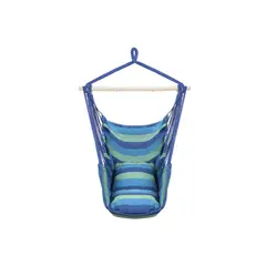 GENERICO - Silla Colgante de Lona con Cojines en Color Azul