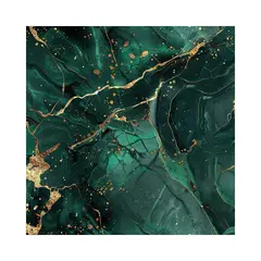 undefined - Papel Tapiz De Mármol Dorado Esmeralda Autoadhesivo Impermeable Para Decoración