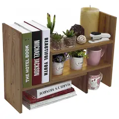 undefined - Estante De Escritorio Ajustable De Madera Para Organización Y Libros