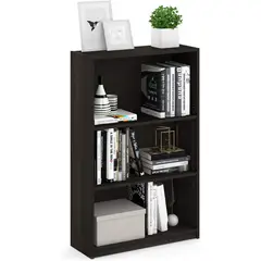 FURINNO - Estantería de Libros de 3 Niveles con Estantes Ajustables para Hogar y Oficina