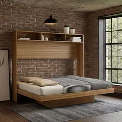 MUEBLES 2020 - Combo Cama Doble Abatible Ibiza + Colchón 1.40x1.90cm