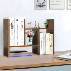 undefined - Organizador De Escritorio Ajustable JM Deco Con Estantes De Madera