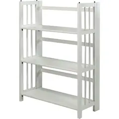 undefined - Estantería Apilable y Plegable de 3 Estantes en Madera Blanca para Organización