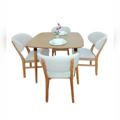 undefined - Comedor Kayak 4 Puestos Color Natural En Madera Roble Flormorado