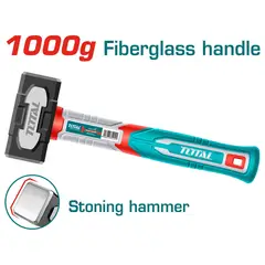 TOTAL TOOLS - Martillo de Piedra Mango de Fibra de Vidrio 1.13kg