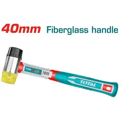 TOTAL TOOLS - Martillo con Cabeza de Plástico y Goma Mango de Fibra de Vidrio 0.59 kg