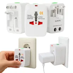 undefined - Set X 2 Adaptador Universal de Viaje con Selector Internacional y Protección Eléctrica