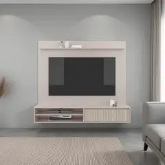 JUST HOME COLLECTION - Panel de Tv Bowie 143x162x39 cm capri+roble Natural