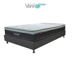 undefined - Combo Colchón King Resortado Full Confort + Base Cama Confort 200x200 cm