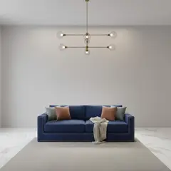 undefined - Sofa Azul De 180cm Amigable Con Las Mascotas Antifluidos Estructura En Madera Natural