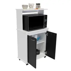 RTA DESIGN - Módulo Microondas Bajo Italia 113x63x36 cm - Blanco/Wengue