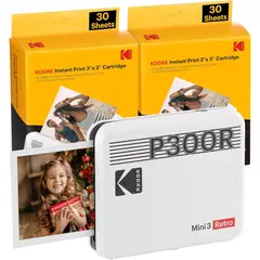 KODAK - Impresora Fotográfica Portátil Mini 3 Retro Con Tecnología 4PASS