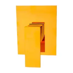 GRIFOS CENTER - Monocontrol Ducha Rectangular Dorado Brillante Consumo 10 l/min