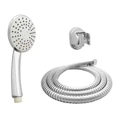 GRIFOS CENTER - Teleducha Redonda + Soporte + Manguera Flexible Swert