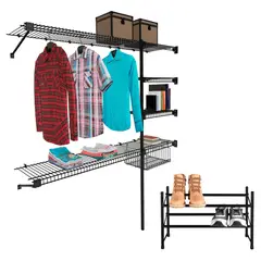 REJIPLAS - Practi Closet Negro + Zapatero Expandible Negro