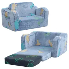 undefined - Sofá Plegable Para Niños Con Diseño De Dinosaurio Convertible En Cama