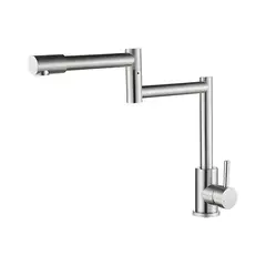 PAMO - Grifería Monocontrol Cuello Plegable Niquel Texturizado Sovr Consumo 10.5 l/min