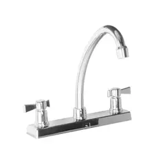 GRIFOS CENTER - Grifería Monocontrol Lavaplatos 8" Heliz Pala Plateada Consumo 10.5 l/min