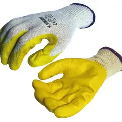 ELEMENT - Guante En Hilaza Blanca Recubierto En Latex Amarillo. Pq 12