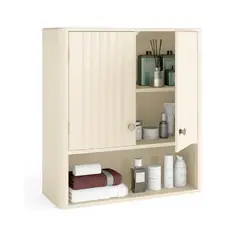 undefined - Armario de Pared para Baño con Diseño Acanalado y Almacenamiento Vertical