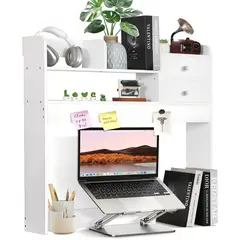 undefined - Organizador de Escritorio Moderno de 6 Niveles en Madera Blanca