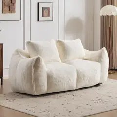 GENERICO - Sofá Puf Gigante para Adultos Ultrasuave con Diseño Lounge y Almohadas