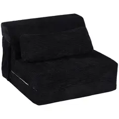 undefined - Sofá Cama Plegable Yotating de Pana Negra