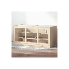 GENERICO - Jaula de Madera para Hámster con Amplio Espacio Multinivel y Ventana
