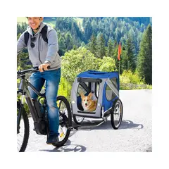 GENERICO - Coche para Perros Medianos con Ruedas Todo Terreno y Ventilación Total