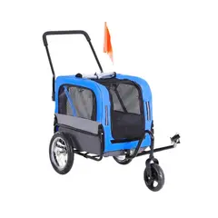 GENERICO - Coche para Perros Pequeños 2 en 1 con Uso como Remolque