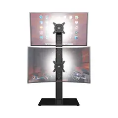 undefined - Soporte Vertical Doble para Monitor con Ajuste Ergonómico y Ahorro de Espacio