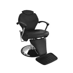 BONNO - Silla de Barbería y Peluquería Reclinable Hidráulica y Giratoria Artik Negro