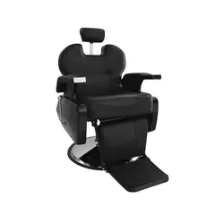 BONNO - Silla de Barbería y Peluquería Reclinable Hidráulica y Giratoria Elit Negro