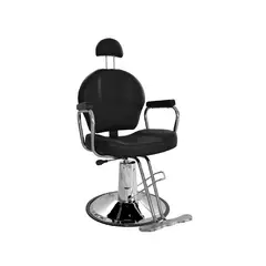 BONNO - Silla de Barbería y Peluquería Reclinable Hidráulica y Giratoria Stetik Negro