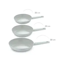 BERGNER - Set X 3 Sartenes Cemento (Sartén 20. 24 y 28cms)