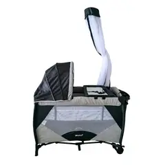 EBABY - Cuna Corral Mecedora Iris – Eb717 Gris