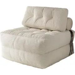 undefined - Sofá Cama Plegable Convertible con Almohada y Diseño Moderno Color Beige