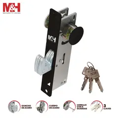 M&H SECURITY LOCKS - Cerradura Pico De Loro Al510 Ll-Mp Aluminio Mha